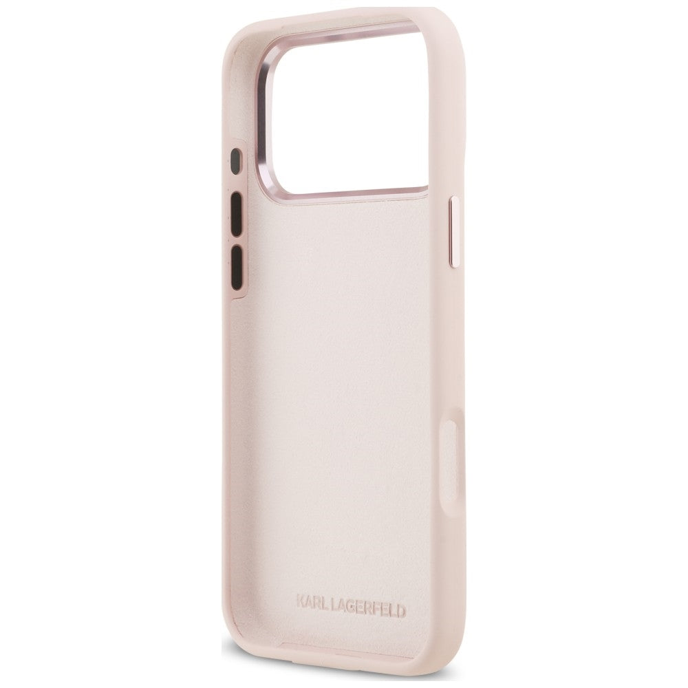 Case for Apple iPhone 18 Pro Max / 17 Pro Max, Karl Lagerfeld, Choupette Metal Pin, Pink