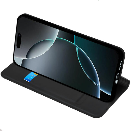 Case for Apple iPhone 18 Pro Max / 17 Pro Max, Techsuit, Magskin Book, Black