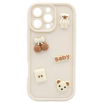 Case for Apple iPhone 17, OEM, Ultra Trendy 3D Bear, Beige
