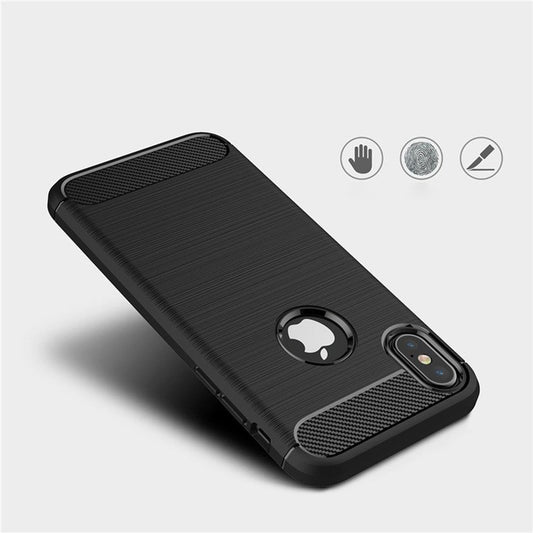 Case for Apple iPhone XS / X, Techsuit, Carbon, Black