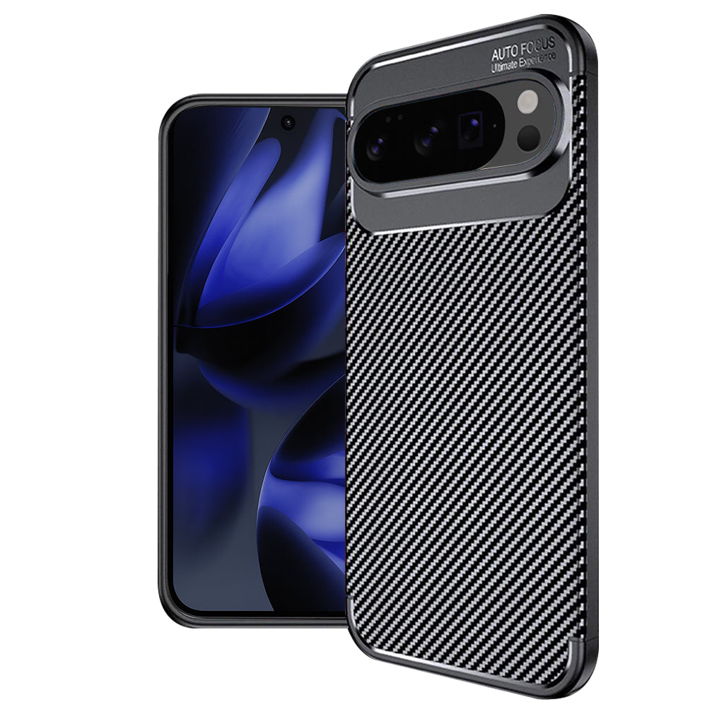 Case for Google Pixel 10 Pro XL, Techsuit, CarbonFiber, Black
