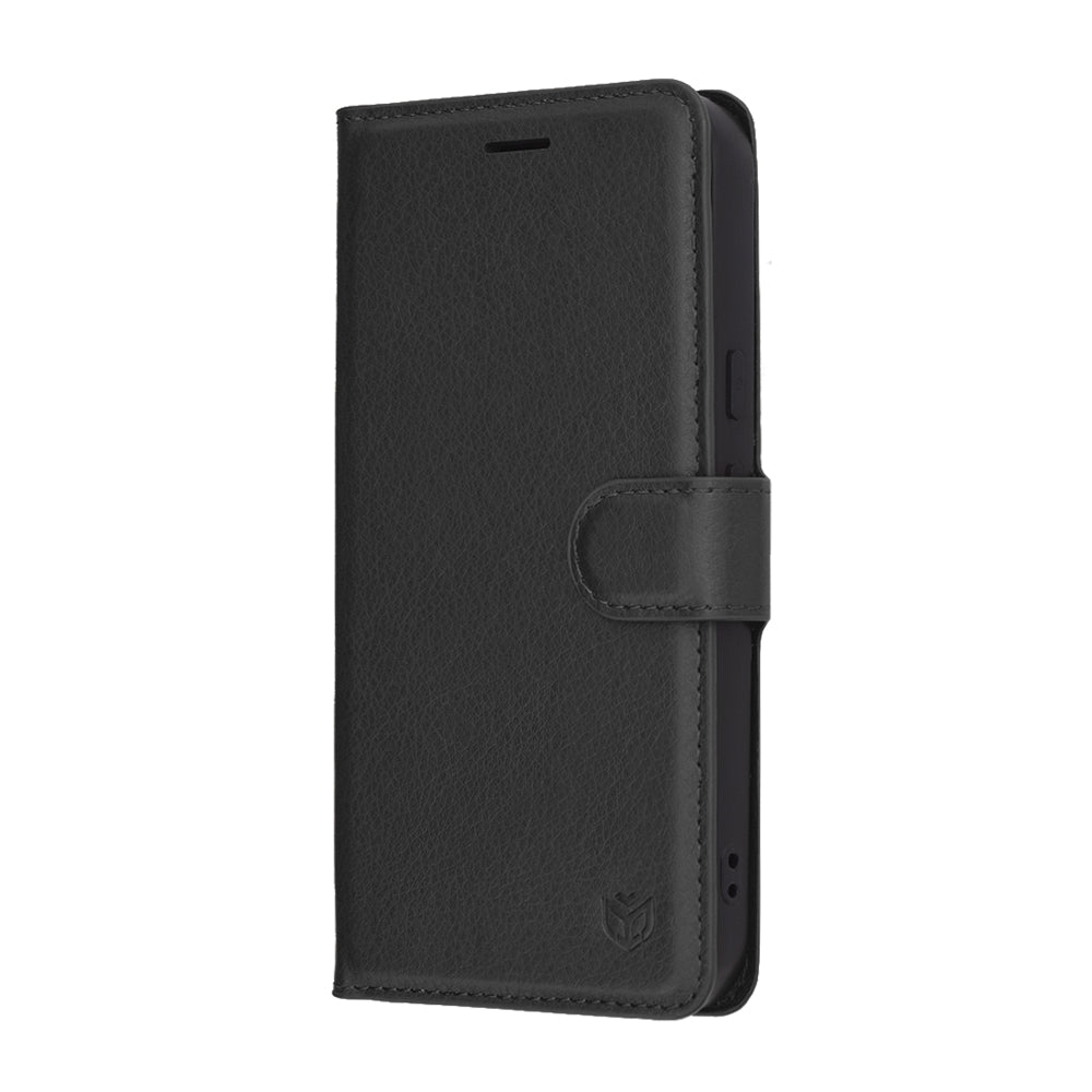 Case for Google Pixel 10 Pro XL, Techsuit, Leather Folio, Black
