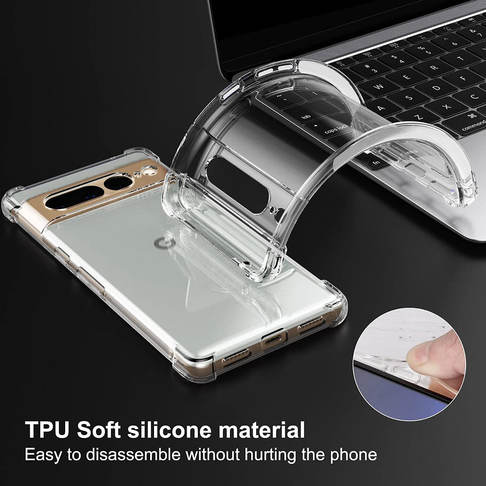 Case for Google Pixel 7 Pro, Techsuit, Shockproof Clear, Transparent