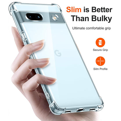 Case for Google Pixel 7a, Techsuit, Shockproof Clear, Transparent