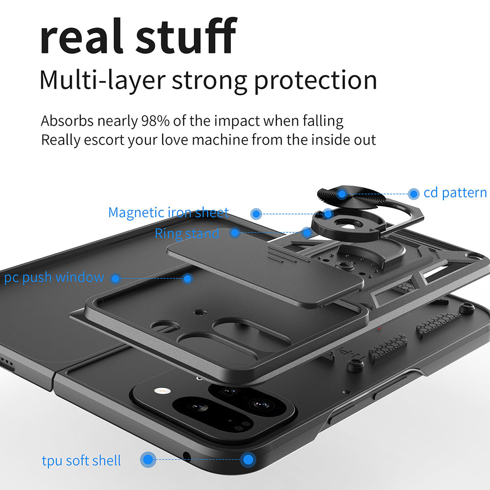 Case for Google Pixel 9 Pro Fold, Techsuit, CamShield, Pink