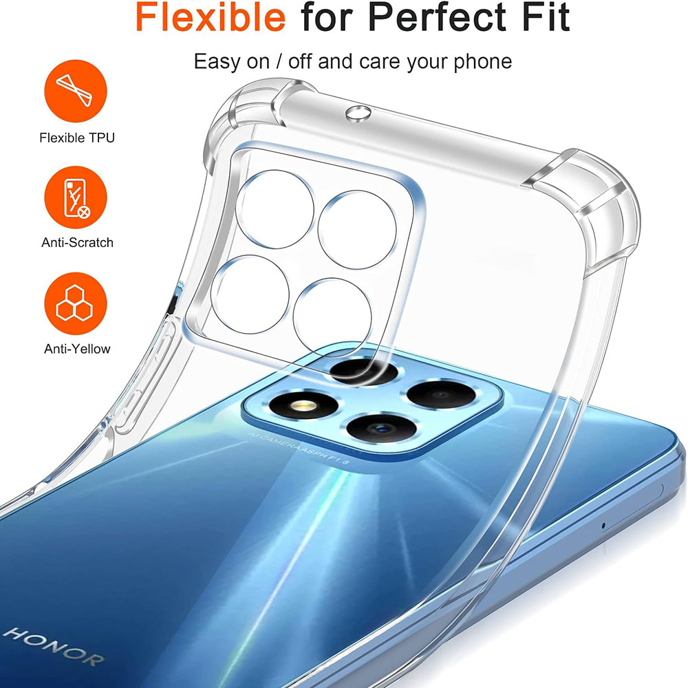 Case for Honor 70 Lite / X6 / X8 5G, Techsuit, Shockproof Clear, Transparent