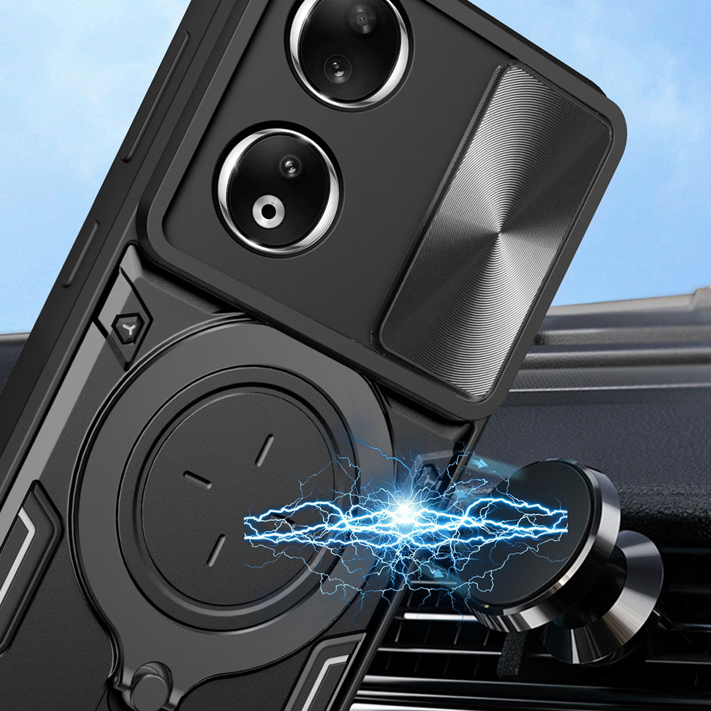 Case for Honor 90, Techsuit, CamGuard Pro, Black
