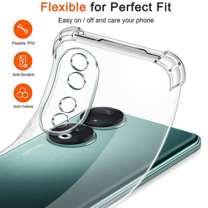 Case for Honor 90, Techsuit, Shockproof Clear, Transparent