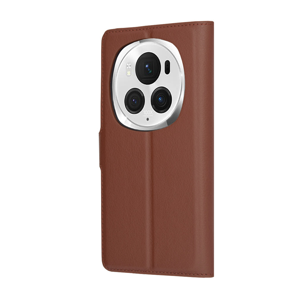 Case for Honor Magic6 Pro, Techsuit, Leather Folio, Brown