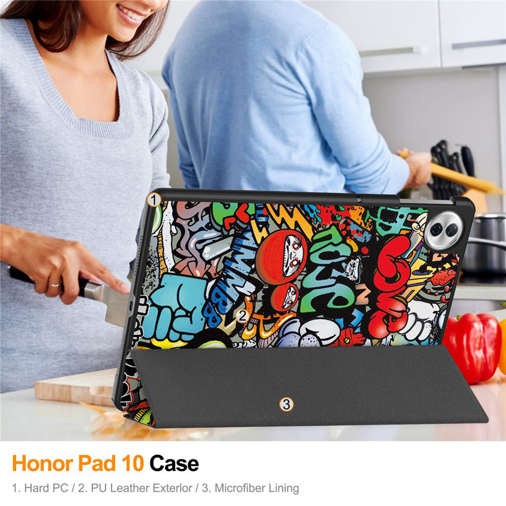 Case for Honor Pad 10, Techsuit, FoldPro Urban Vibe, Multicolor