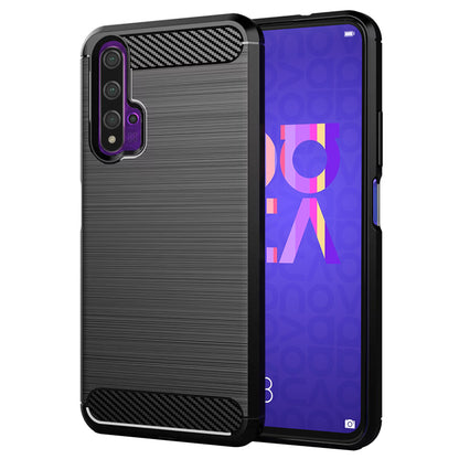 Case for Huawei nova 5T / Honor 20, Techsuit, Carbon, Black