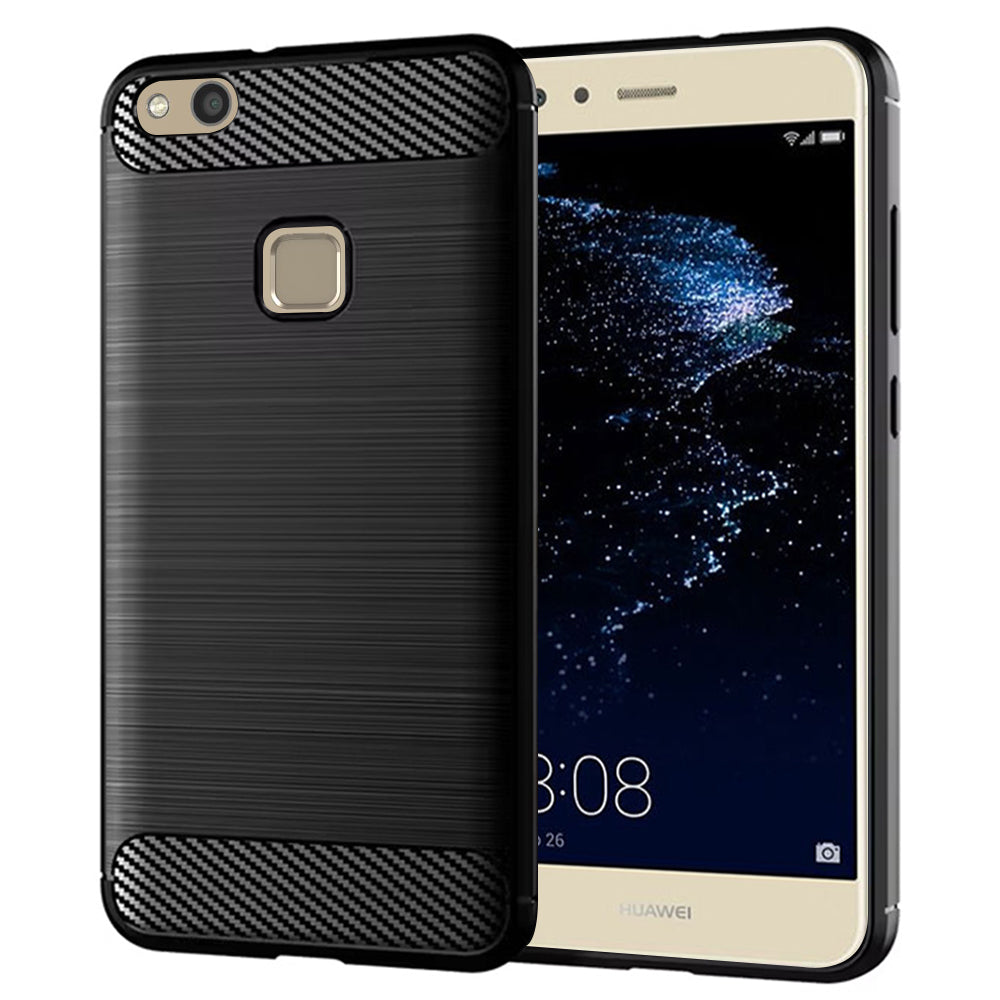 Case for Huawei P10 Lite, Techsuit, Carbon, Black
