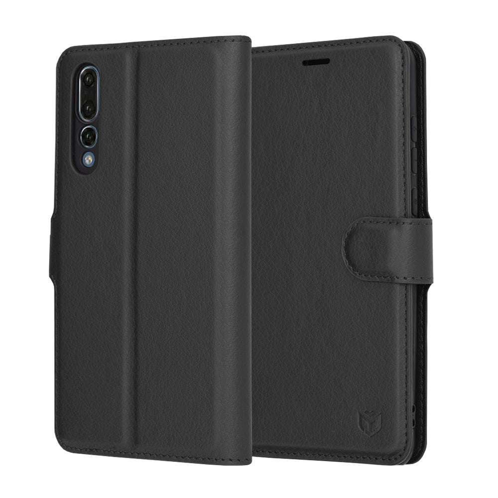 Case for Huawei P20 Pro, Techsuit, Leather Folio, Black