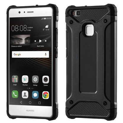 Case for Huawei P9 lite (2016), Techsuit, Hybrid Armor, Black
