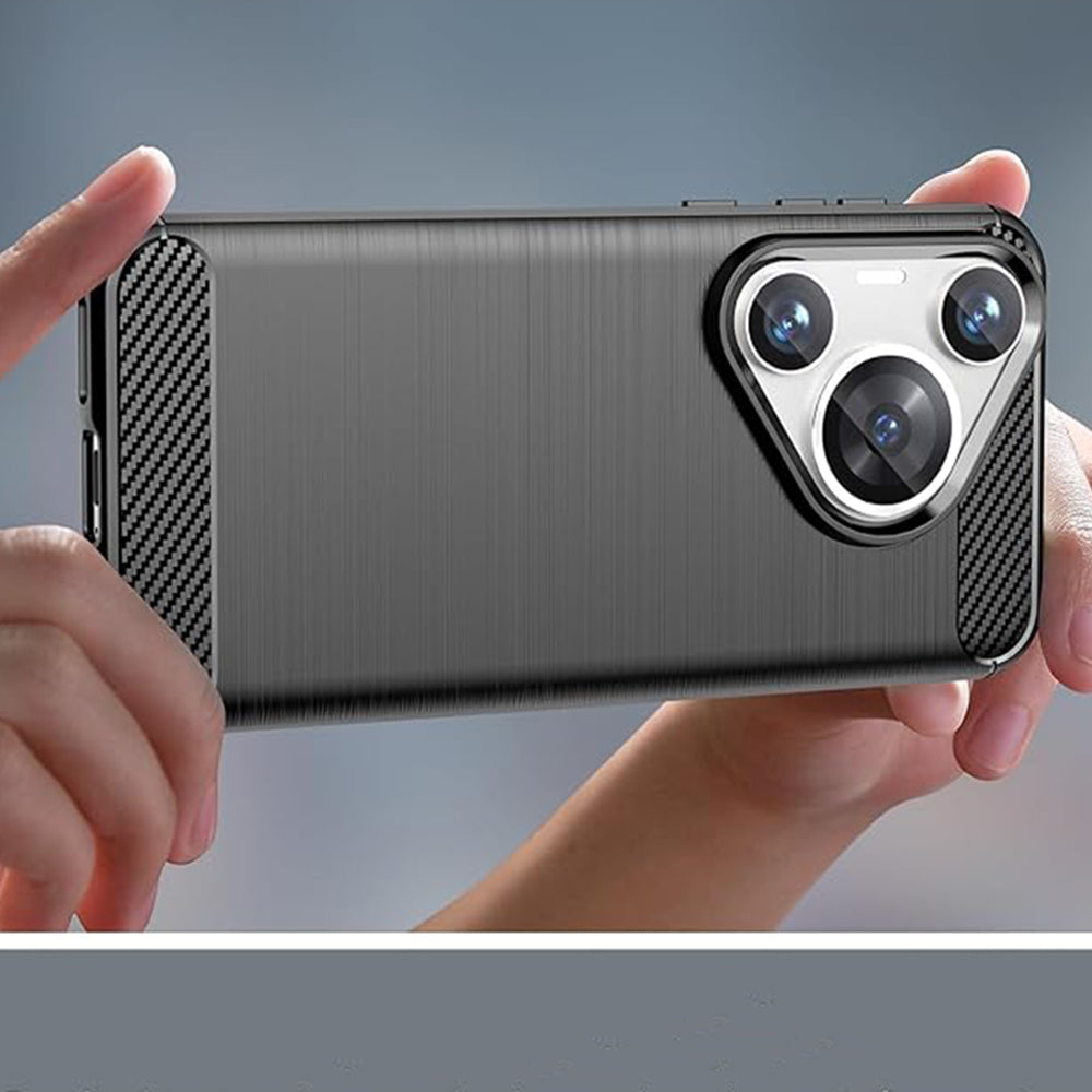 Case for Huawei Pura 70, Techsuit, Carbon, Black