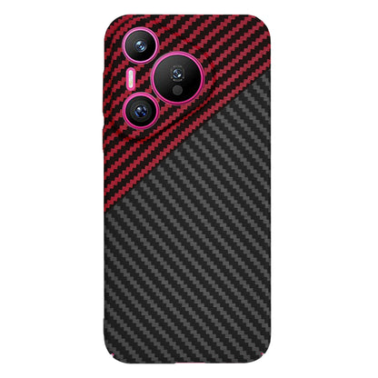 Case for Huawei Pura 70, Techsuit, Carbonite FiberShell, Black Red