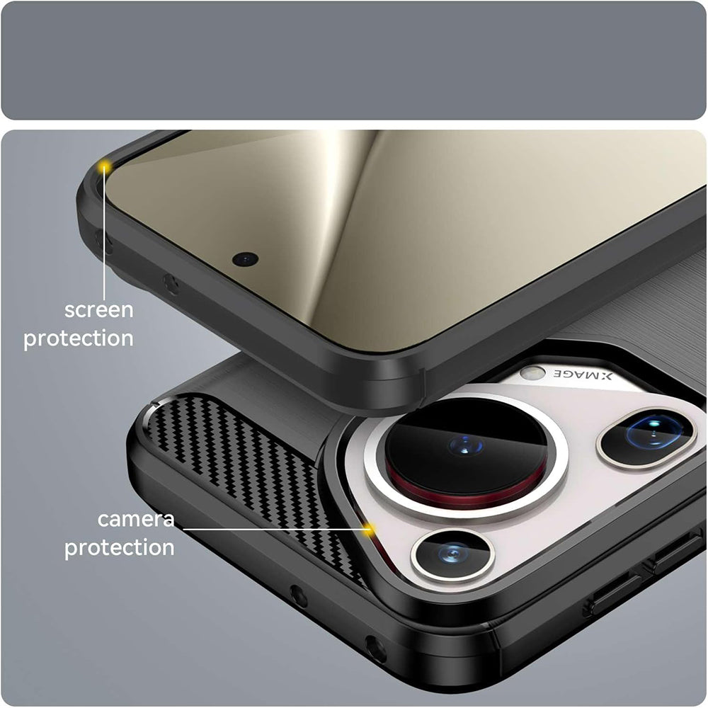 Case for Huawei Pura 70 Ultra, Techsuit, Carbon, Blue