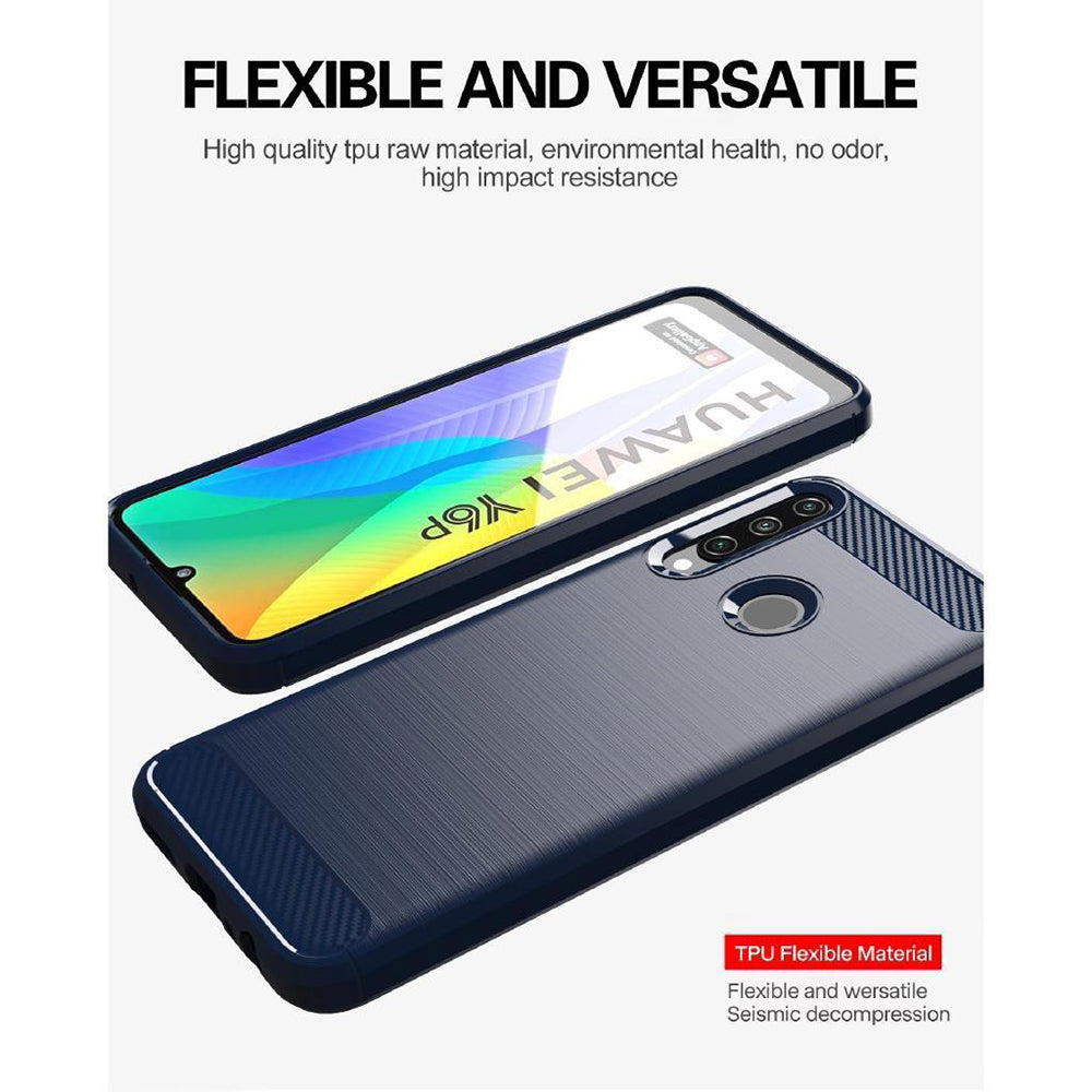 Case for Huawei Y6p, Techsuit, Carbon, Black