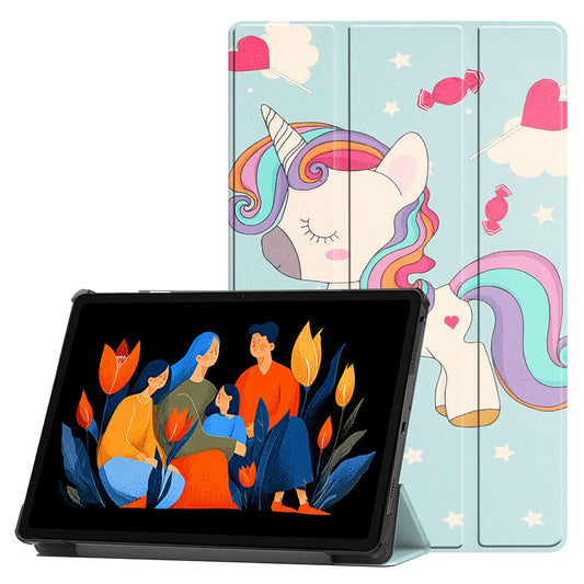 Case for Lenovo Idea Tab Plus, Techsuit, FoldPro Unicorn, Multicolor