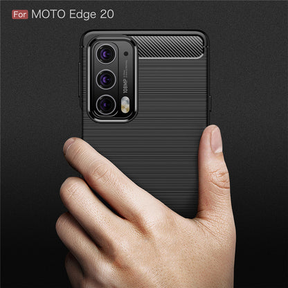 Case for Motorola Edge 20, Techsuit, Carbon, Black