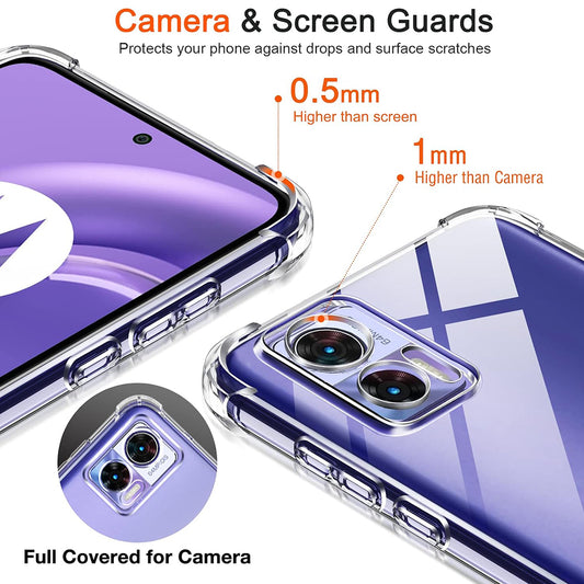 Case for Motorola Edge 30 Neo, Techsuit, Shockproof Clear, Transparent