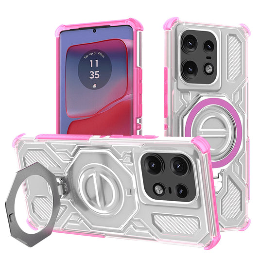 Case for Motorola Edge 50 Pro, Techsuit, Carbon Shield Pro, Pink