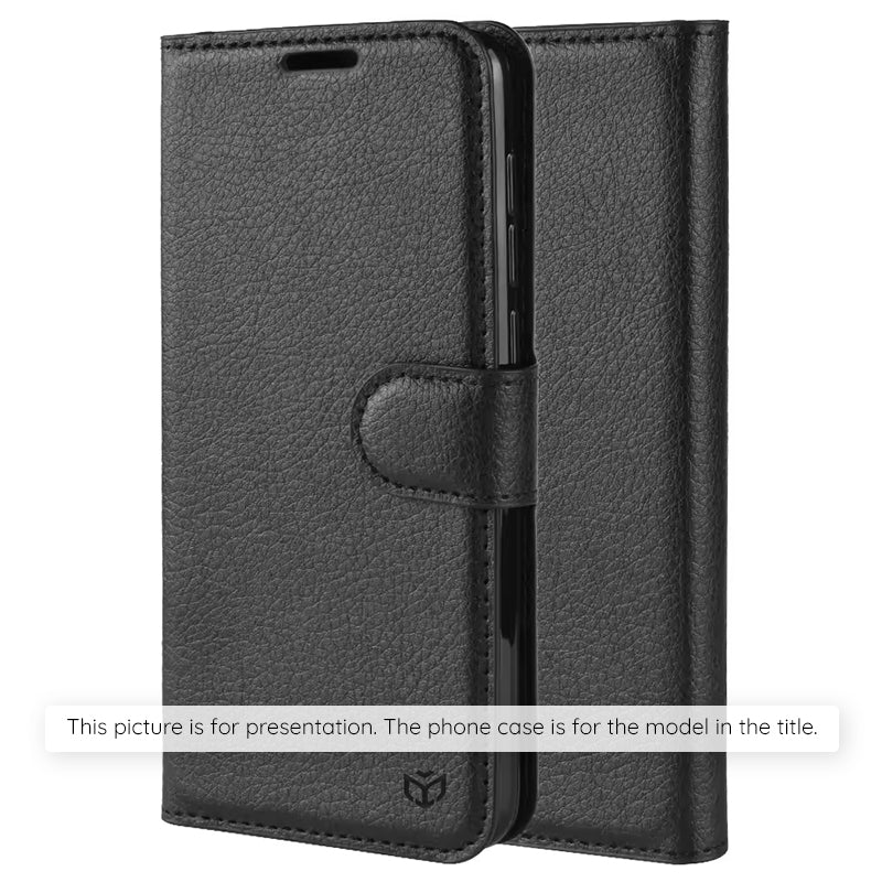 Case for Motorola Edge 70 Fusion, Techsuit, Leather Folio, Black
