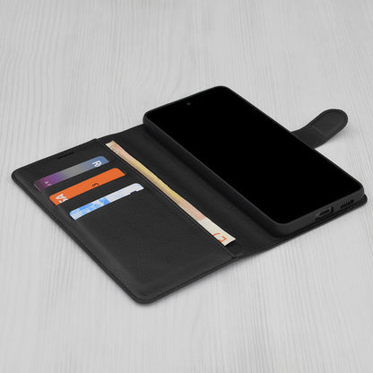 Case for Motorola Edge 70 Fusion, Techsuit, Leather Folio, Black