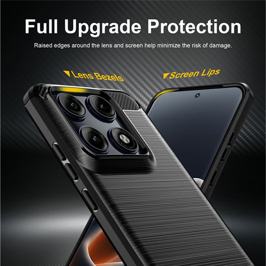 Case for Motorola Edge 70 Pro, Techsuit, Carbon, Black
