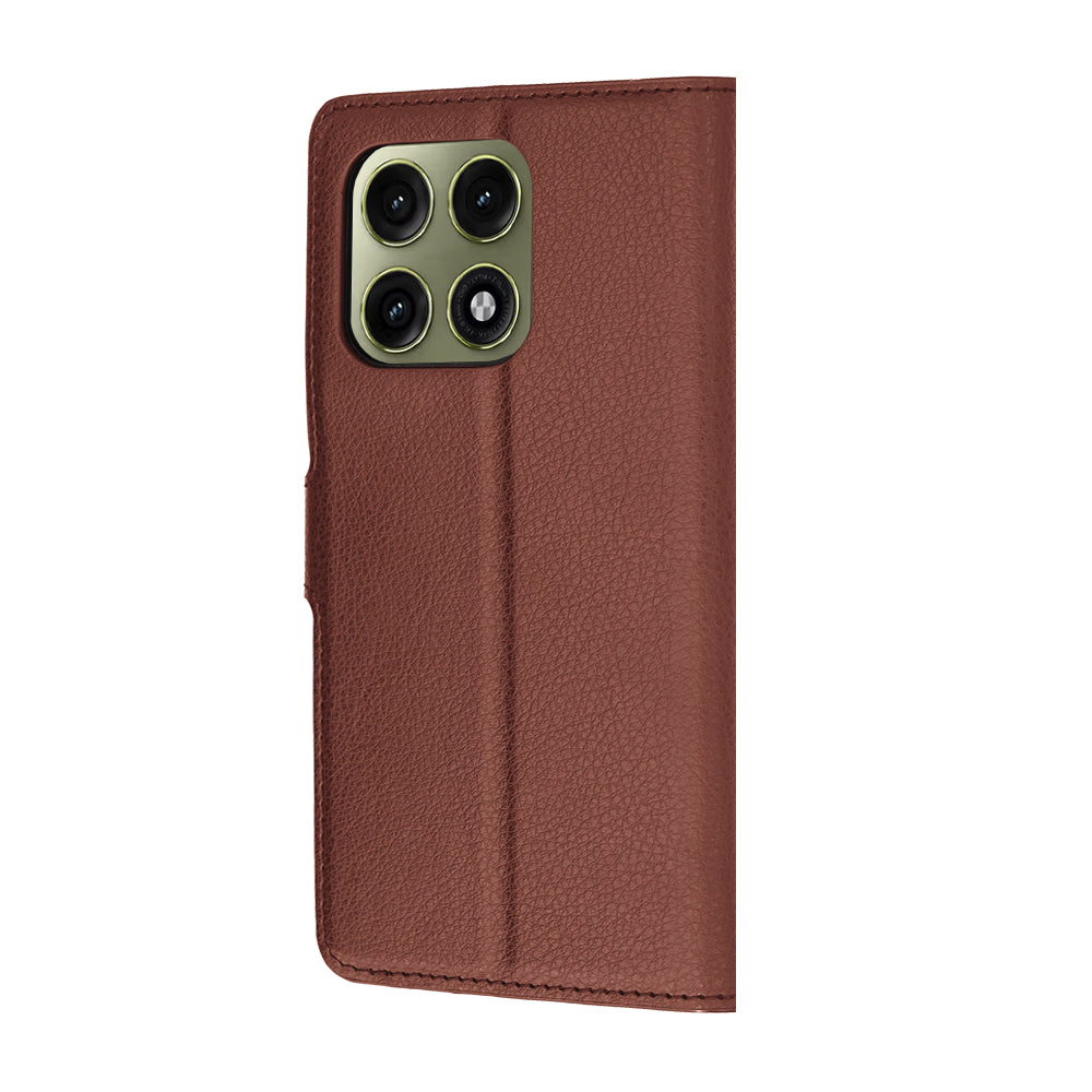 Case for Motorola Edge 70 Pro, Techsuit, Leather Folio, Brown