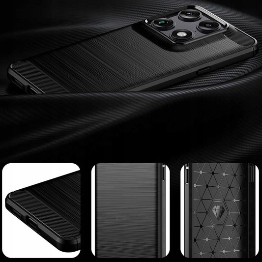 Case for Motorola Edge 70 Ultra / Signature, Techsuit, Carbon, Black