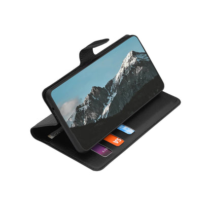 Case for Motorola Edge 70 Ultra / Signature, Techsuit, Leather Folio, Black