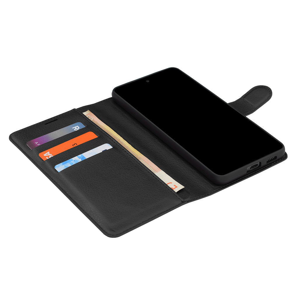 Case for Motorola Edge 70 Ultra / Signature, Techsuit, Leather Folio, Black