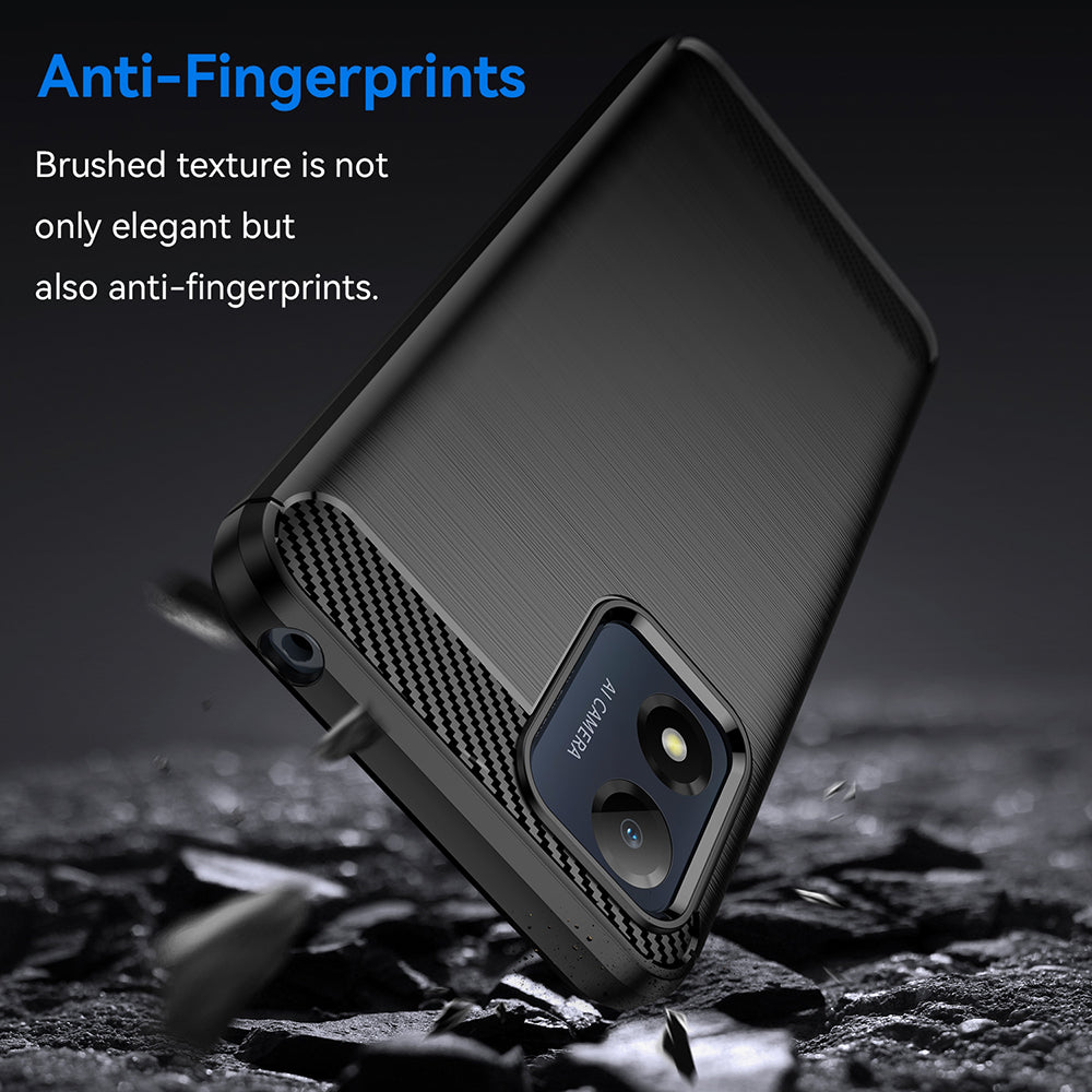 Case for Motorola Moto E13, Techsuit, Carbon, Black