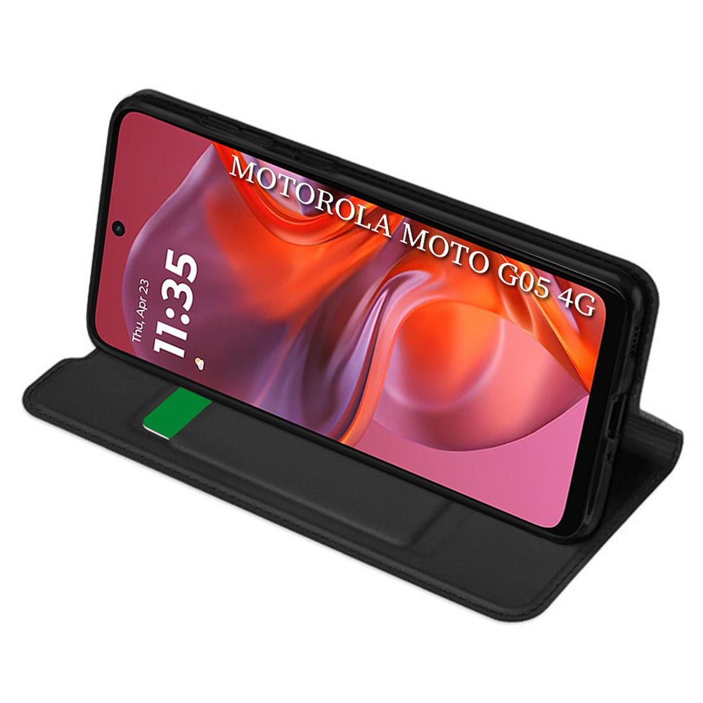 Case for Motorola Moto E15 / G05, Techsuit, Magskin Book, Black