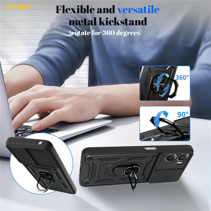 Case for Motorola Moto G06, Techsuit, CamShield, Blue