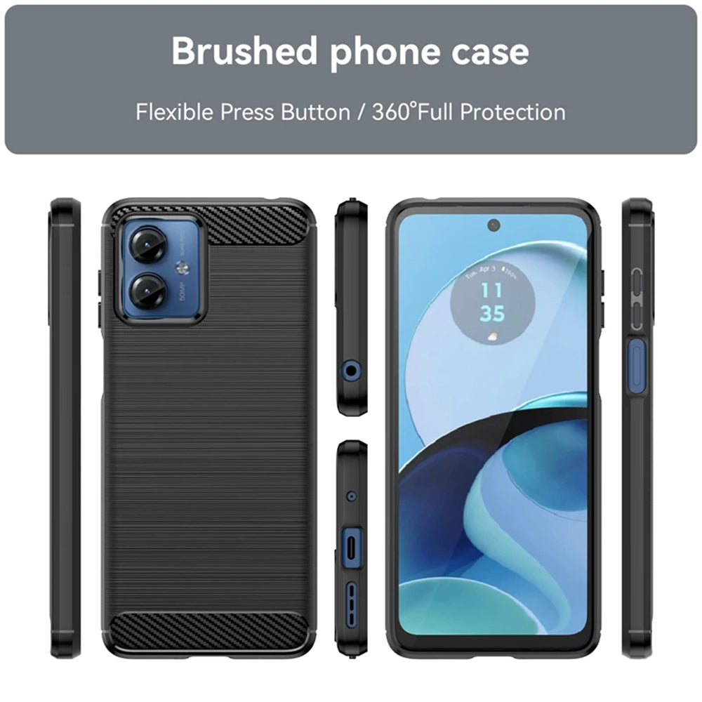 Case for Motorola Moto G14, Techsuit, Carbon, Blue