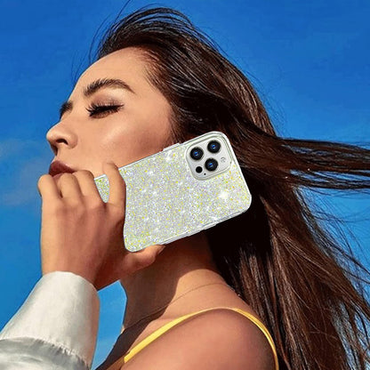Case for Motorola Moto G14, Techsuit, Sparkly Glitter, White