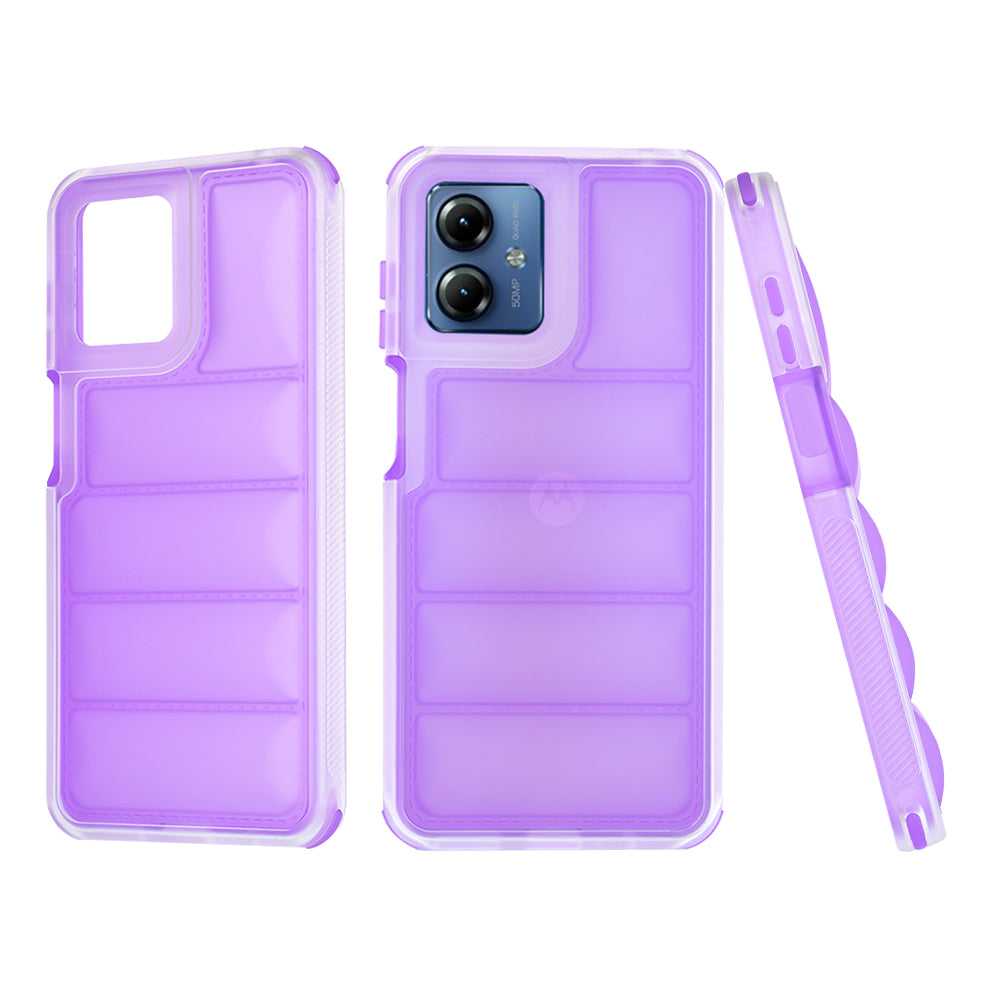 Case for Motorola Moto G14, Techsuit, Wave Shield, Purple