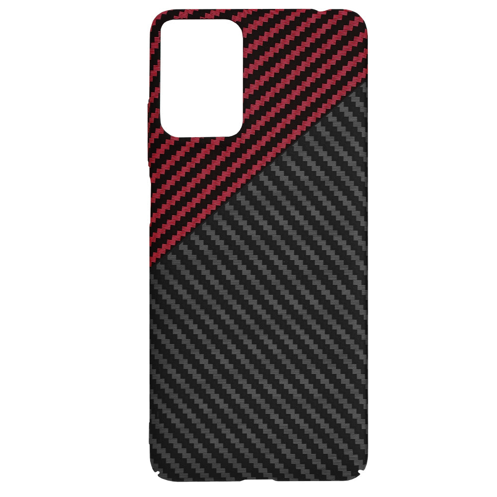Case for Motorola Moto G24 Power, Techsuit, Carbonite FiberShell, Black Red