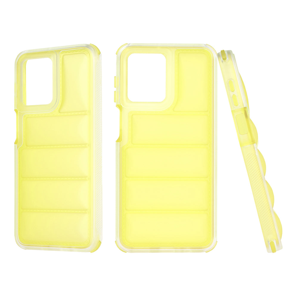 Case for Motorola Moto G54, Techsuit, Wave Shield, Yellow