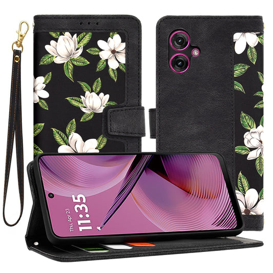 Case for Motorola Moto G55, Techsuit, FlipCraft, Black