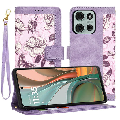 Case for Motorola Moto G75, Techsuit, FlipCraft, Purple
