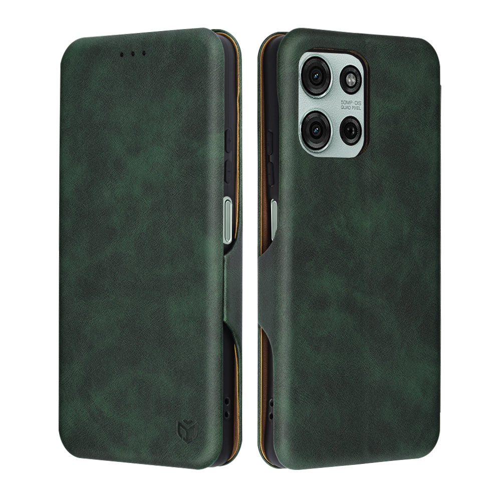 Case for Motorola Moto G75, Techsuit, Safe Wallet Plus, Green