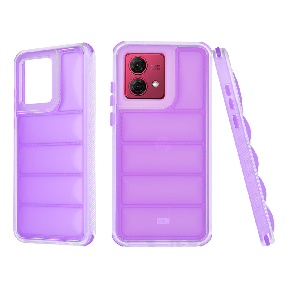 Case for Motorola Moto G84, Techsuit, Wave Shield, Purple