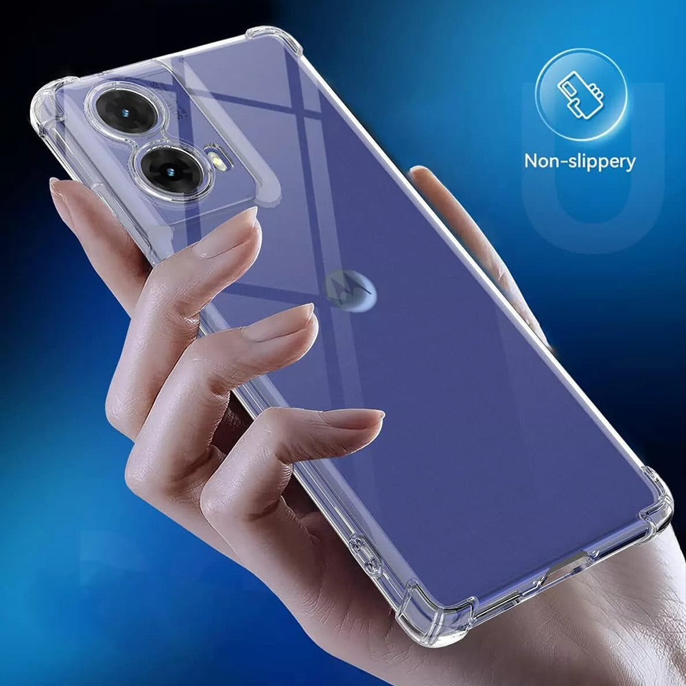 Case for Motorola Moto G85, Techsuit, Shockproof Clear, Transparent