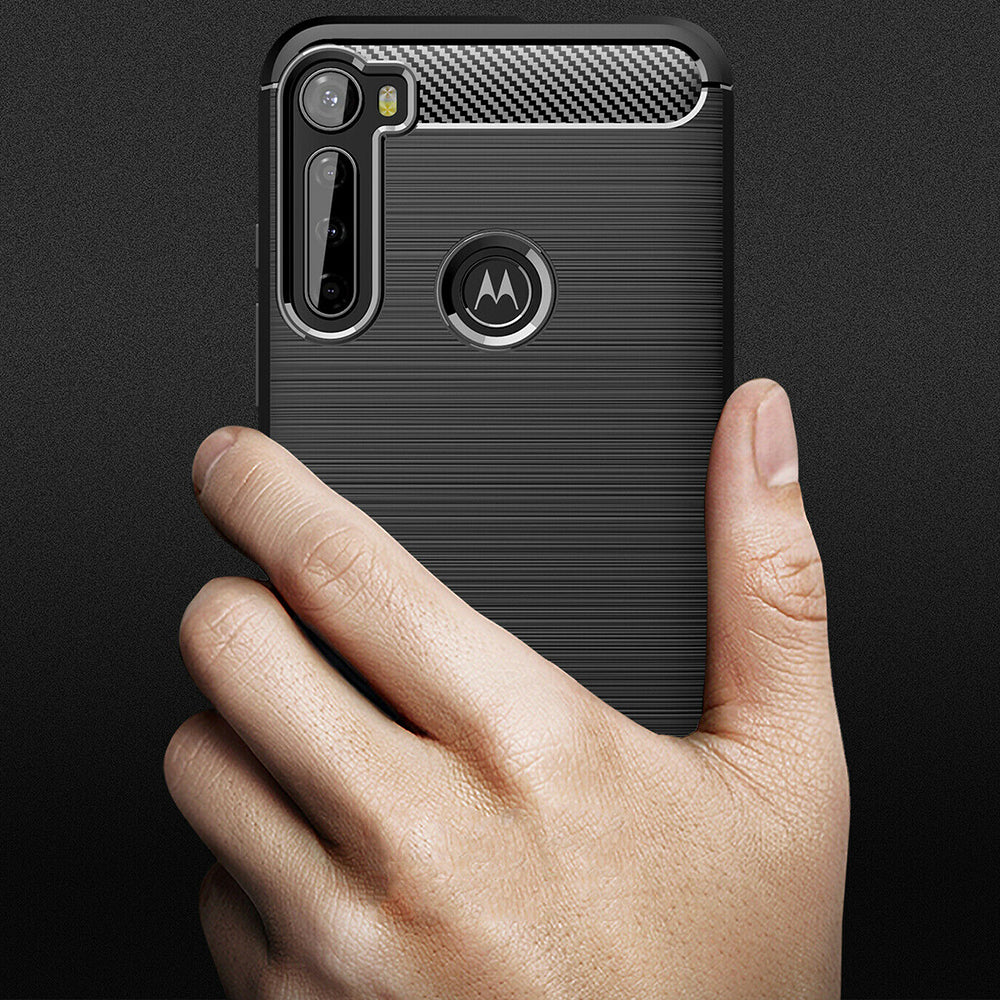 Case for Motorola One Fusion+, Techsuit, Carbon, Black