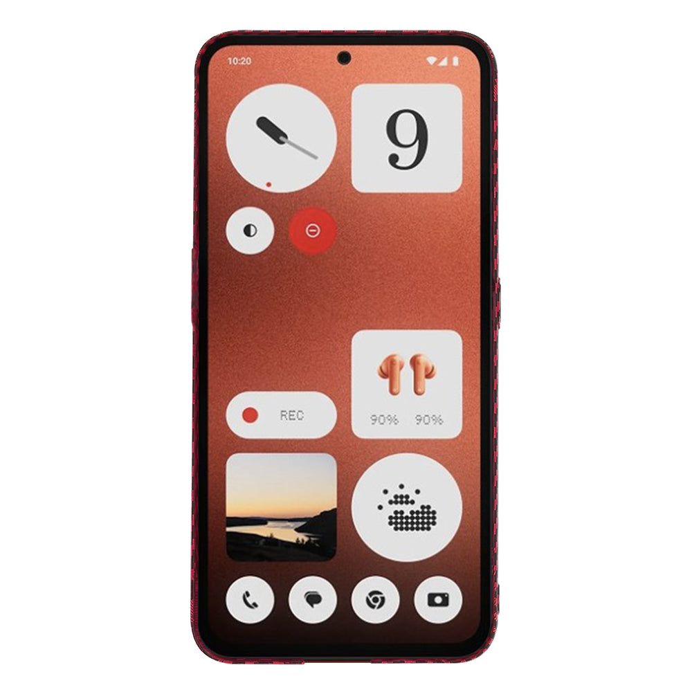 Case for Nothing CMF Phone 1, Techsuit, Carbonite FiberShell, Red