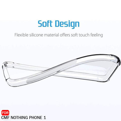 Case for Nothing CMF Phone 1, Techsuit, Shockproof Clear, Transparent