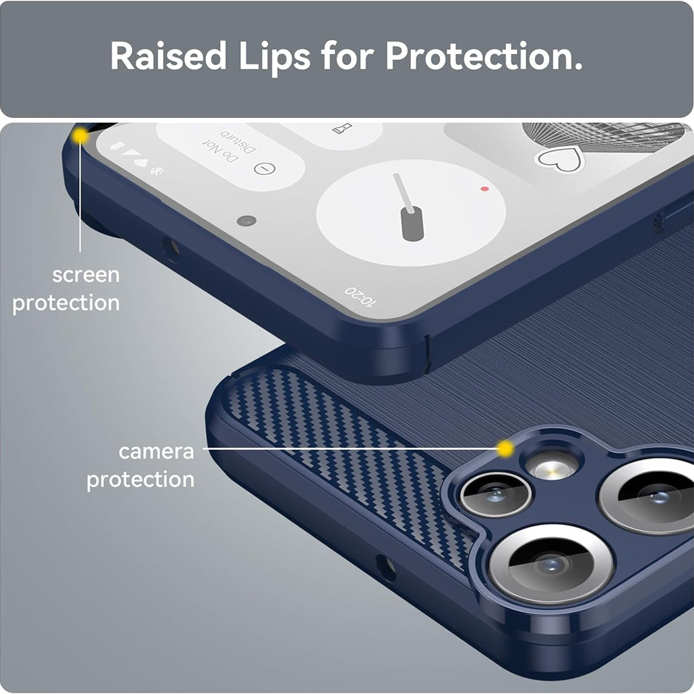 Case for Nothing CMF Phone 2 Pro, Techsuit, Carbon, Blue
